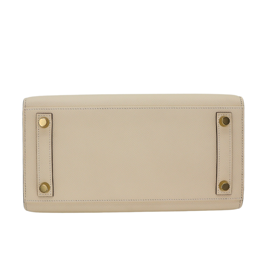 Hermès 25cm Birkin Sellier Nata Epsom Leather Gold Hardware