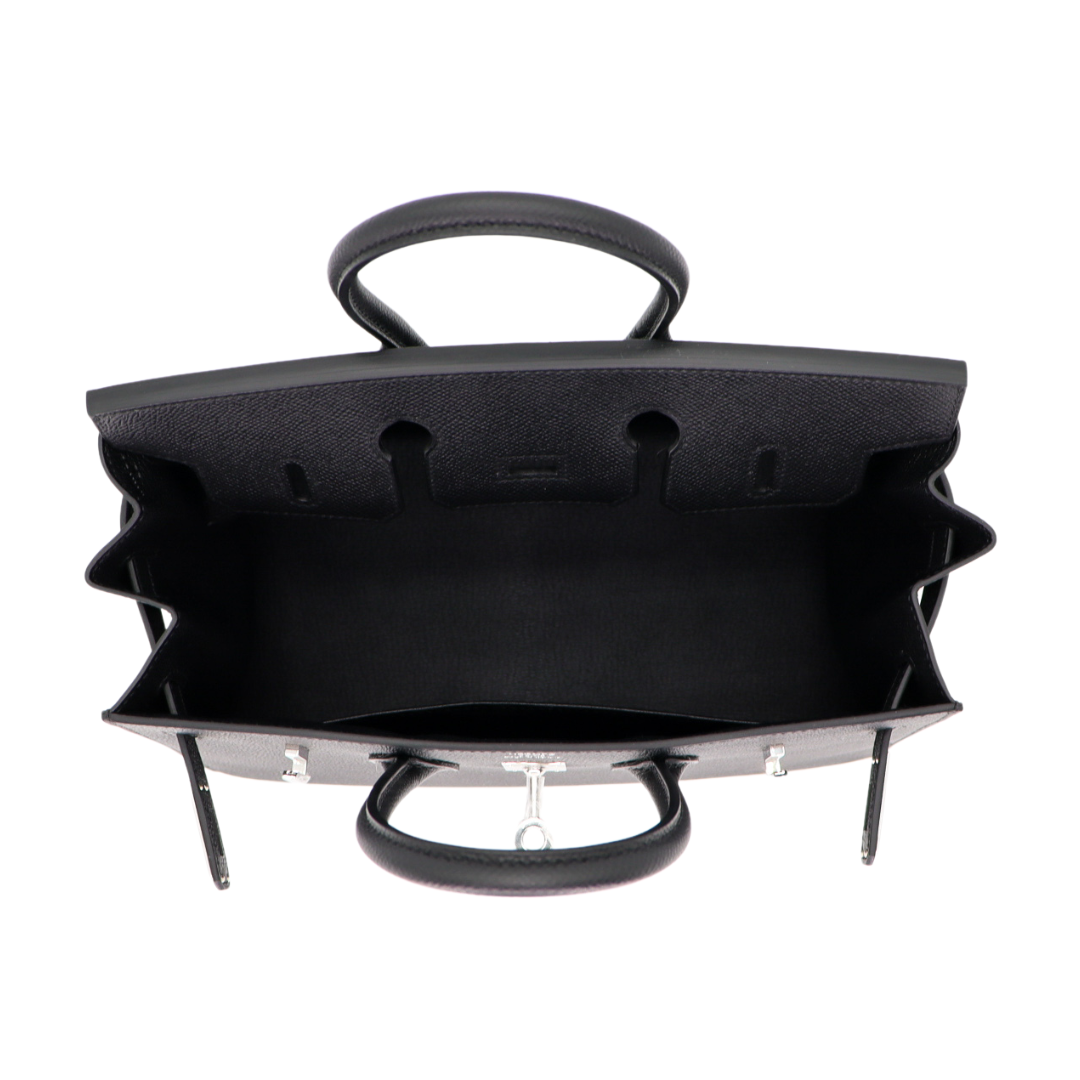 Hermès 25cm Birkin Sellier Black Epsom Leather Palladium Hardware