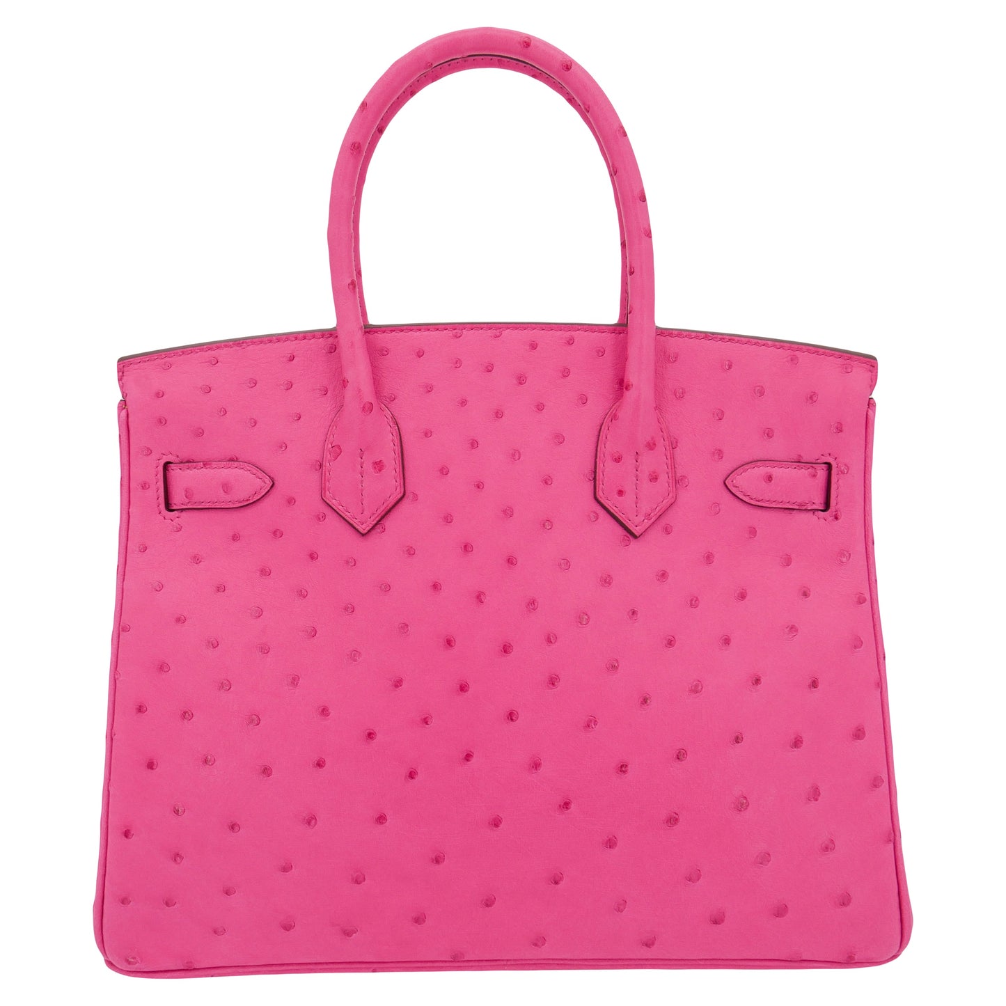 Hermès 30cm Birkin HSS Rose Tyrien/ Lime Ostrich Rose Gold Hardware