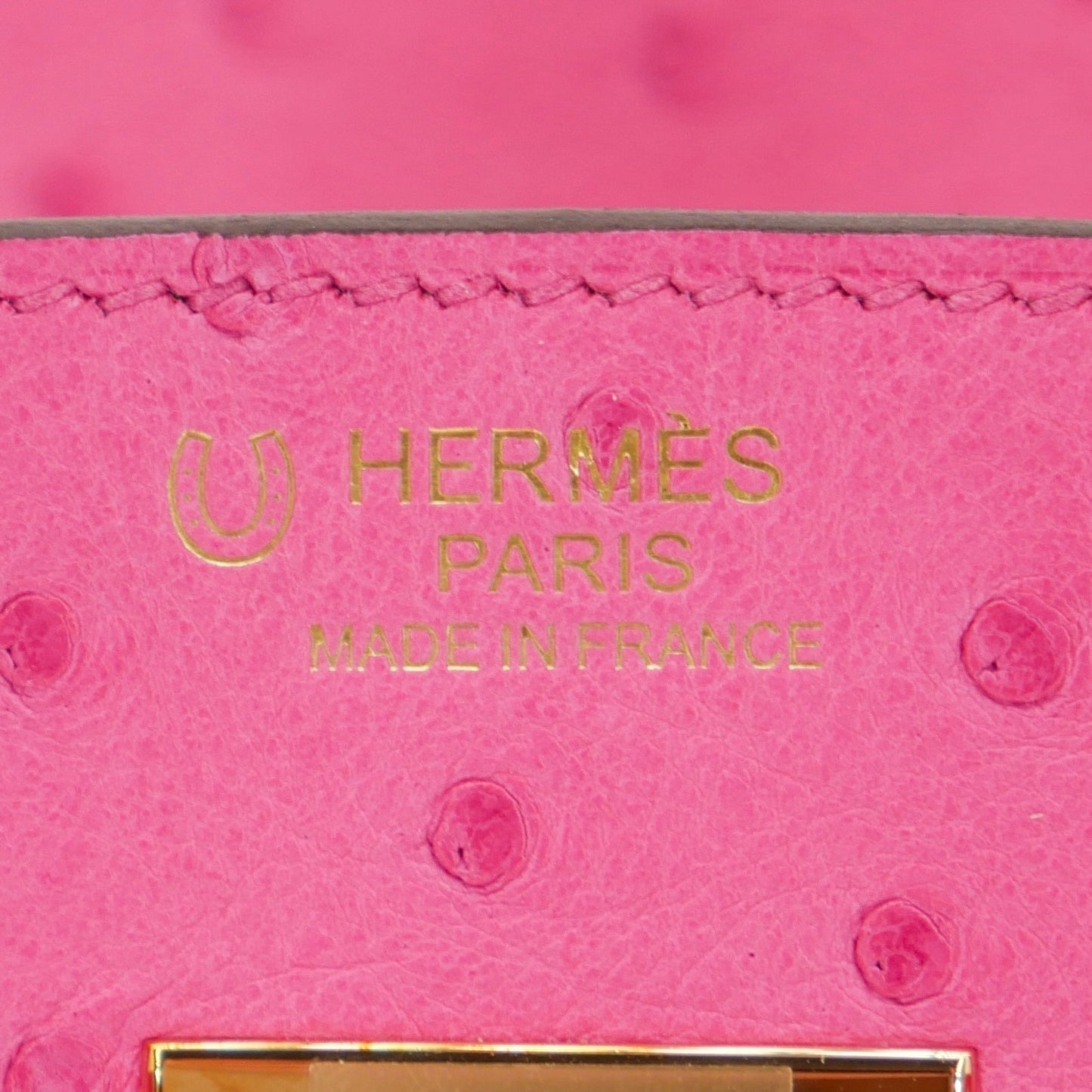 Hermès 30cm Birkin HSS Rose Tyrien/ Lime Ostrich Rose Gold Hardware