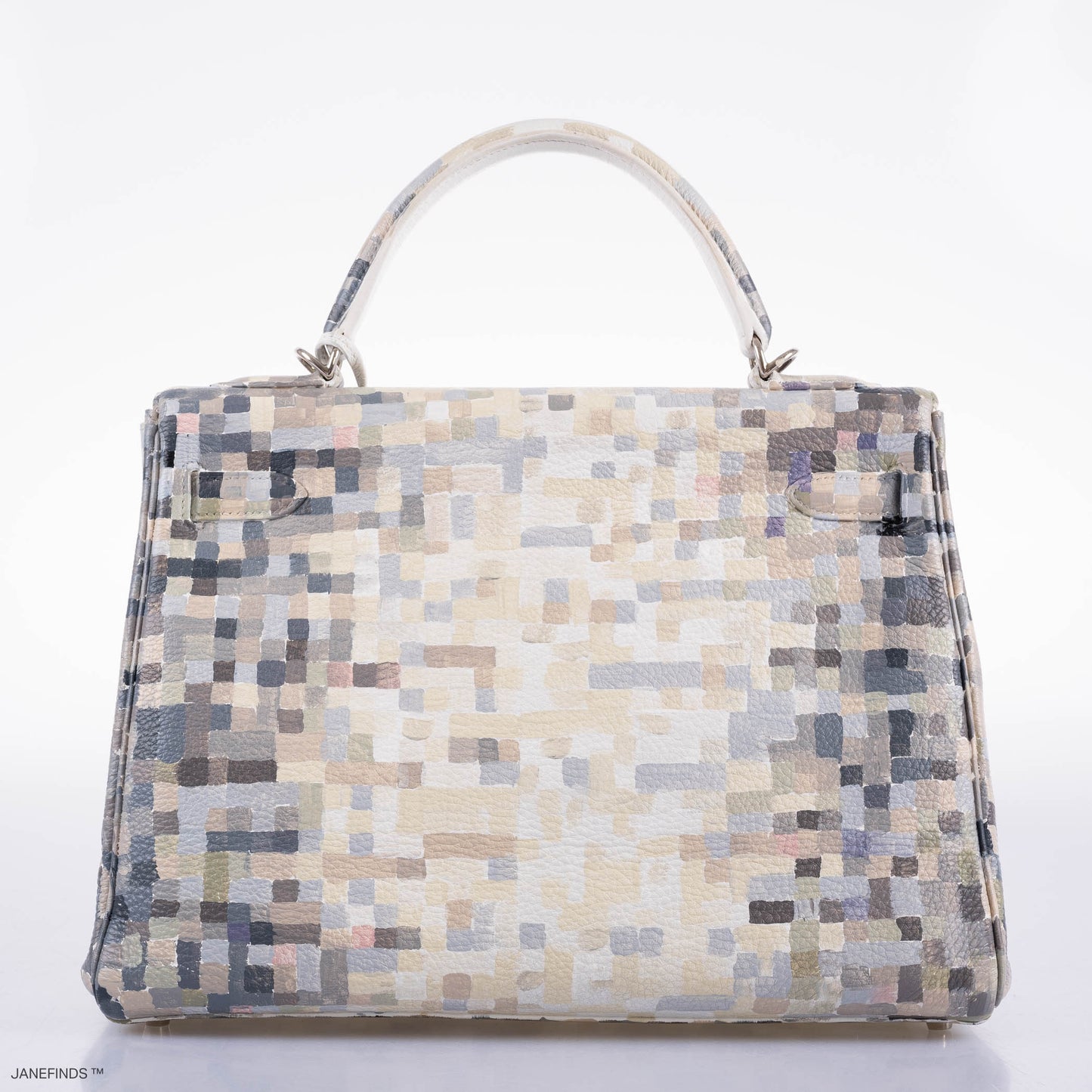 Vintage Hermes Kelly 32 Digital Hima Custom Painted Clemence with Palladium Hardware - 2004, H Square