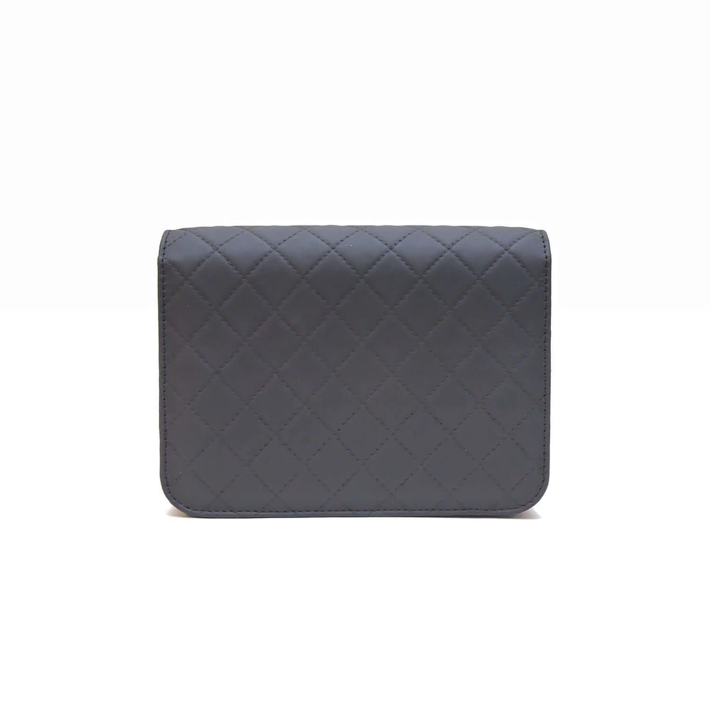Elegant Quilted Black Crossbody Bag with Gold Chain Strap